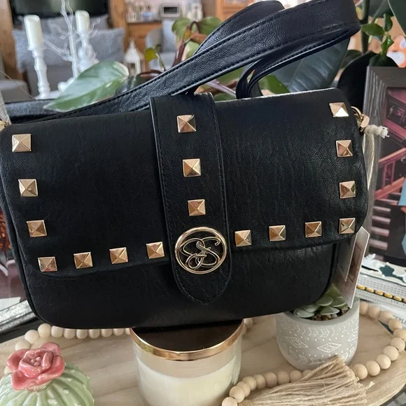 JESSICA SIMPSON Crossbody Bag with Gold Details and Chain Strap In Jenni… - Picture 7 of 16